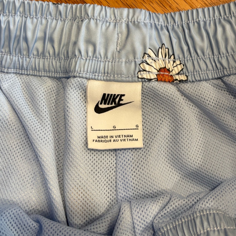 Nike Light Blue Floral Athletic Shorts - Picture 2 of 3
